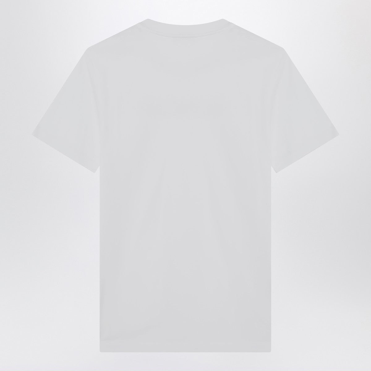 Moncler White crewneck T-shirt with logo print